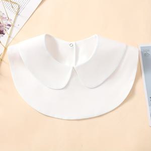 TEMU 여성용 흑백 피터팬 칼라 데트ATCHABLE 라펠 라운드넥 데일리웨어 셔츠 1개