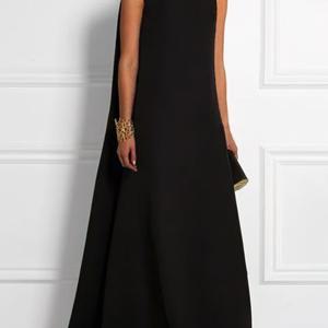 TEMU 캐주얼 스타일 여성 스파게티 스트랩 라운드넥 루즈핏 심플 솔리드 컬러 민소매 V백 맥시 드레스