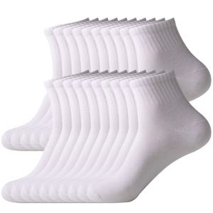 TEMU 남성용 양말 20켤레 팩, 미드-캘프 스포츠 양말