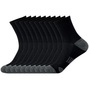 TEMU 남성용 양말 10/20켤레, 대형 스포츠 중목 블랙 양말