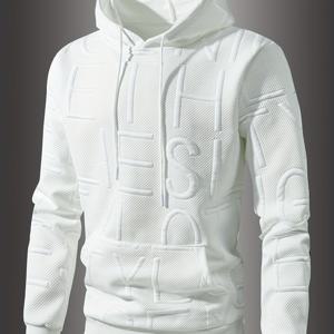 TEMU 자카드 레터 후드 스웨트셔츠