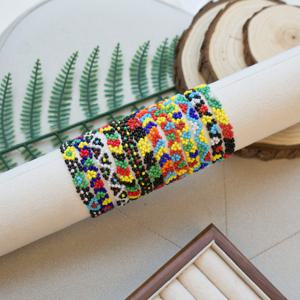 TEMU 12개 꾸며진 스타일 팔찌 세트, 컬러풀한 수제 짠 보석, 여성을 위한 빈티지 패션, 데일리 & 휴가 착용, 도금 없음, 세팅 없음, 비즈 재질