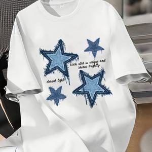 TEMU 1011 런치 포스타 아트 패턴 프린트 여성용 티셔츠, 라운드 넥 여름 패션 아트 티, 캐주얼 스위트하트 일상 상의