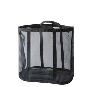 TEMU 1개/2개 가정용 메시 빨래 바구니, 더러운 옷용, 접이식 및 벽걸이형, 욕실 사용에 적합, 빨래 바구니