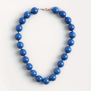 TEMU 기하학 아크릴 비즈 목걸이 여성용 - 핸드메이드 멀티컬러 라운드 비즈 스트랜드, 오렌지, 레드 & 화이트 포인트, 가볍고 내구성 좋은 캐주얼 의상 및 선물용, 캐주얼, 생동감 넘치는 비즈 컬러, 페스티벌 액세서리, 아티스틱 디자인, 핸드크래프트 비즈, 피스, 액세서리 컬렉터용