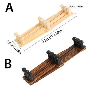 TEMU 1개 럭셔리 나무 코트 랙 - 확장 가능한 벽걸이형, 10개 후크, 2가지 색상, 공간 절약, 접이식, 내구성, 코트, 모자, 옷, 수건 및 추가품, 열쇠, 현관문 장식용