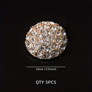 TEMU 장식 메탈 버튼 5개, 고급스러운 원형 버튼, 코트 및 재킷용 다용도 장식 버튼, 18mm 및 23mm로 제공