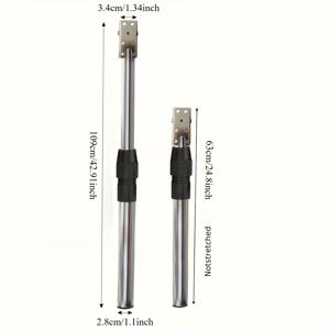 TEMU RV 높이 조절 가능한 둥근 스테인리스 접이식 테이블 다리, 숨겨진 식탁 조절 가능한 발, 바 지지대.