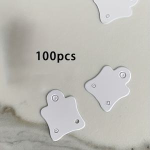 TEMU 100개 흰색 골판지 주얼리 귀걸이 디스플레이 카드, 주얼리, 목걸이 포장에 적합 - 가볍고 휴대 가능, 주얼리 제품 디스플레이 및 포장 용품