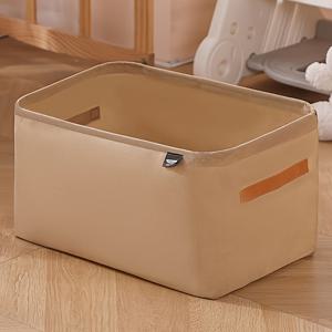 TEMU 1개 모던 패브릭 수납함 핸들 포함, 쌓기 가능한 정리 바구니, 다용도 옷 및 장난감 수납 상자, 내구성 강화 프레임, 홈, 기숙사, 옷장, 공간 절약 필수품, 선반 바구니