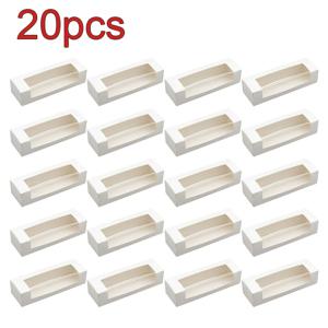 TEMU 20개 화이트 쿠키 박스 8.66 x 2.75 x 2인치 박스, 디저트 박스 케이크 박스 창문 포함, 딸기, 간식 및 페이스트리용