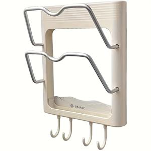 TEMU 벽걸이 헤어드라이어 보관대 컬링아이언 홀더 욕실 정리함 욕실 액세서리용