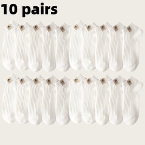 TEMU 10/20켤레 남성 패션 크루 삭스 - 탈취, 편안함, 통기성, 남성 양말, 여성 양말, 사계절용
