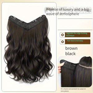 TEMU 여성용 18인치 가발 타블렛, 큰 웨이브 곱슬머리 1개, 보이지 않는 자국 없는 인조모발, 플러시 볼륨감 있는 푹신한 헤어 익스텐션