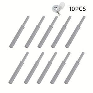 TEMU 10개 캐비닛 도어 리바운드 장치, 원프레스로 문 열기, 탄성 장치 내장 설치형, 드릴링 직경 10mm, 깊이 70mm, 연회색