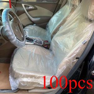 TEMU 100/200개 일회용 카시트 커버 방수 보호 커버 미용 수리 청소 차량 시트 보호대