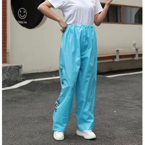 TEMU 새로운 두꺼운 프린트 EVA 레인 팬츠, 방수 및 매우 두꺼운 휴대용 하체 레인 트라우저, 남녀공용 하이킹 및 등반 분리형 방수 레인 팬츠, 일회용 긴 야외 레인 팬츠, 비닐 레인 팬츠