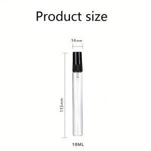 TEMU 20개 세트 5ml & 10ml 미니 블랙캡 유리 향수 스프레이 병 (2개 깔때기 + 2개 드로퍼 포함) - PVC 프리, 리필 가능한 여행용 에센셜 오일/콜롱 병, 비행기 사용 가능, 누출 방지 디자인, 여행 필수품, 심플한 디자인, 안전 캡, DIY 애호가를 위한 재충전 가능