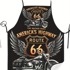 TEMU Route 66 남녀공용 앞치마 주방 요리 미용사 앞치마