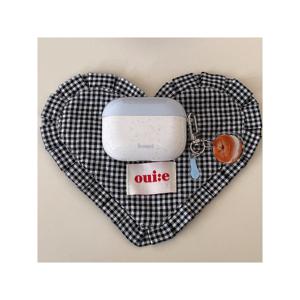 TEMU 블루 커버 화이트 배경 스플래시 스플래시 더블 레이어 IMD 이어폰 케이스 + 베이글 하이잉 세트 애플용으로 적합 for airpods Pro 2 케이스/for airpods Pro 케이스/for airpods 4 케이스/for airpods 3 케이스/for 케이스