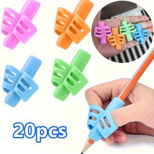 TEMU 20개 펜 그립 교정기, 필기 자세 교정기, 필기 자세 훈련기, 십 대를 위한 교육 용품, 교육 도구, 교실 선물, 신학기 선물, 크리스마스 선물, 생일 선물, 올바른 그립 장치, 연필 교정기