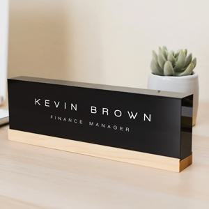 TEMU 2D 플랫 - [2D 플랫] 맞춤형 2D 아크릴 이름판 (선택 가능한 나무 받침대 포함) - 사무실, CEO, 졸업 기념용 개인 맞춤형 책상 이름판 - 모던 디자인, 내구성 좋은 가정 및 사무실 장식, 작업 공간 개성화, CEO 선물
