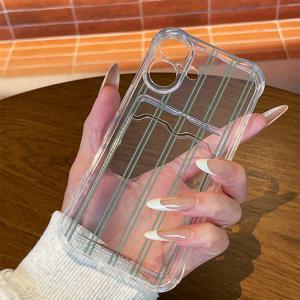 TEMU 아이폰 16/16 프로/16 프로 맥스 & 15/14/13/12/11 호환, 카드 홀더가 있는 무늬 투명 두꺼운 방탄 풀커버 보호 케이스 - 사진 보관 기능