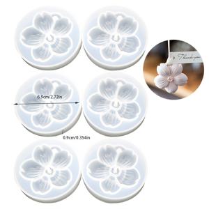 TEMU 레진 실리콘 몰드 / 6개 개별 벚꽃 실리콘 몰드 / 거울 벚꽃 몰드 / 제작용 / 캔들 실리콘 몰드 / 에폭시 레진 콘크리트 시멘트 석고 캔들 몰드 / 레진 실리콘 몰드