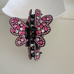 TEMU 1개 고급 라인석 머리핀 뒤머리 플레이트 머리핀 클립 탑클립 앞머리 클립 대형 클립