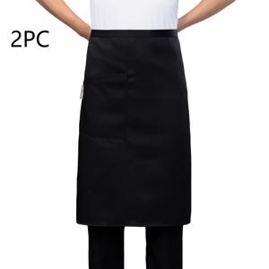 TEMU 셰프용 단색 반고리 앞치마 2개 세트, 주방, 레스토랑, 카페 및 바에서 요리를 하기에 적합하며 남녀 모두에게 디자인됨