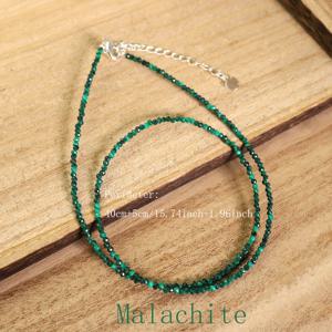 TEMU 1개 2mm (0.07인치) 천연 말라힛 다면체 비즈 목걸이 — 멋진 다층 빈티지 액세서리, 여름용 수제 제작, 어버이날, 졸업 축하, 축제 행사, 우아한 추가, 패션 스타일리시한 아이템