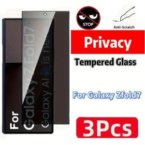 TEMU 갤럭시 Z 폴드2/Z 폴드 3/Fold 4/Fold 5/Fold 6/FOLD 7 프라이버시 강화 유리 보호 필름 3개입 세트 - 무광, 프라이버시 스크린, 고품질, 스크래치 방지, 지문 방지, 부드러운 표면