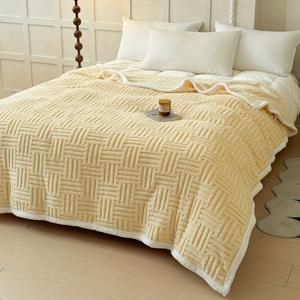 TEMU 새로운 두꺼운 자카드 담요