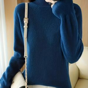 TEMU 가을, 겨울용 따뜻한 하이넥 스웨터, 기저-layer로 완벽