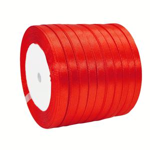 TEMU 10롤 크리스마스 레드 새틴 리본 1/4인치 선물 포장용, 얇은 패브릭 리본 공예 & 헤어용, 홈 데코레이션용 슬림 플라워 부케 리본 벌크, 웨딩 초대장, 신부 부케, 재봉, 파티 장식, 선물 포장용 솔리드 패브릭 리본 롤