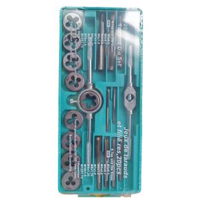 TEMU 20개 탭 앤 다이 세트 (핸들 포함) - M3~M12 메트릭 표준, 가정용 프로젝트를 위한 완벽한 나사산 공구 키트 (보관 케이스 포함)