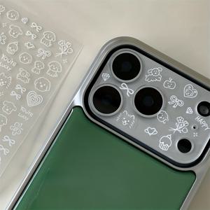 TEMU 휴대폰 케이스 - 1개 만화 강아지 스티커 투명 카메라 렌즈 필름 아이폰 17 Pro Max 16 15 14 13 12 Pro Max Plus 호환 소프트 보호 커버