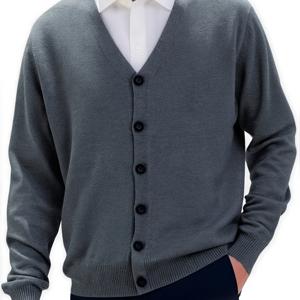 TEMU 남성용 얇은 니트 카디건 다용도 버튼업 재킷 솔리드 컬러 V넥 아우터웨어 2026 봄/가을 신상 따뜻한 탑 코트