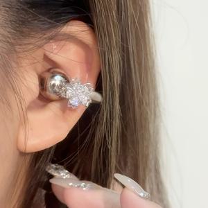 TEMU 프리클립 버클 헤드폰 액세서리, 봄 벚꽃 라이트 럭셔리 니치 정교한 디자인, 다재다능한 기품