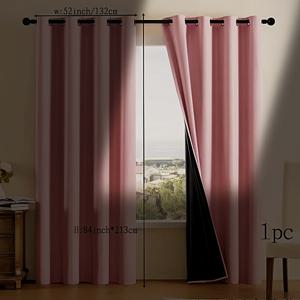 TEMU 싱글 패널 1개, 경량 100% 암막 커튼, 아일렛 채광 차단 커튼/간편 설치형 커튼/거실, 컨트리 가든, 침실, 발코니, 욕실, 주방용 침실 패널 커튼