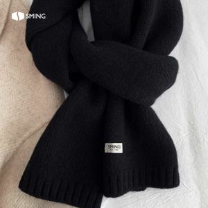 TEMU 1 Saint Ming 다용도 스카프 여성용 겨울 분위기 단색 간편한 부드러운 따뜻한 숄 스카프, 크리스마스 선물로 좋습니다