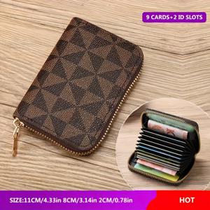 TEMU 클래식 빈티지 패턴 미니 클러치 지갑, 지퍼형 동전 지갑, 다기능 여성용 신용 카드 홀더, 다중 슬롯이 있는 여성용 아코디언 카드 케이스, 대용량 카드 슬리브, 다기능 캐주얼 동전 지갑