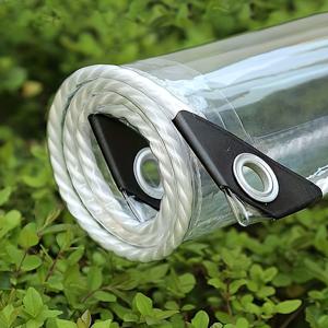 TEMU 1개 두꺼운 투명 방수 타포린, PVC 방풍 천 및 밀봉 링 포함, 방풍, 방우, 방진, 방설, 야외 정원, 파티오, 닭장, 현관 등 다양한 장소에 적합