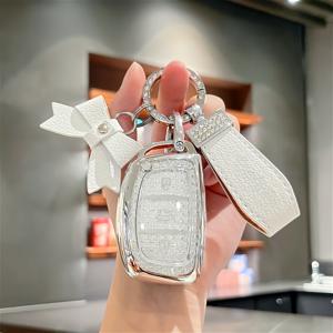 TEMU 소프트 TPU 자동차 키 커버, 현대 투싼, 싼타페, 엘란트라, 소나타, 크레타, ix35, 모델 호환 - 삼버튼 디자인, 선물로도 완벽