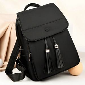 TEMU 클래식 미디엄 플립 드로스트링 백팩, 여성용 넉넉한 노트북 캐리어, 비즈니스 및 레저에 적합, 대학 및 학교 여행에 완벽, 다용도 백팩 및 학교 가방