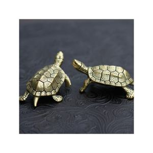 TEMU 1+1 장수 상징 황동 거북이 장식품, 전통 인테리어 소품, 복을 부르는 거북 장식