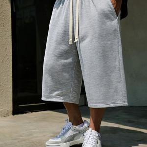 TEMU 남성용 여름 크롭 반바지, 캠퍼스, 스케이트보드, 트렌디한 의상을 위한 캐주얼 스포티 크롭 팬츠, 야외 스포츠, 달리기, 하이킹에 적합 - 남성용 - 활동적인 남성을 위한 완벽한 선물