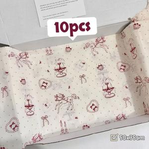 TEMU 10개입 말 머리 리본 케이크 하트 쉬운 펄 종이 14*20인치 선물 포장지, 파티 생일 결혼식 장식에 적합한 미술 용지, 포장지, 냅킨, 꽃다발 용품, 선물 포장지, 포장 재료