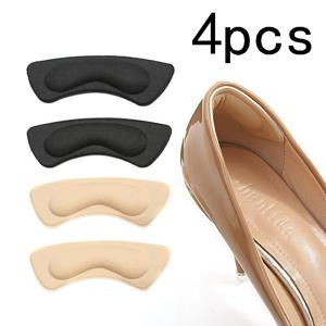 TEMU 4겹 두꺼운 쿠션 신발 깔창 - 미끄럼 방지 충격 흡수 폼 라이닝, 하이힐, 부츠, 드레스슈즈에 적합, 하루 종일 편안함, 블랙 & 베이지, 내구성 우수한 소재, 폼 미끄럼 방지 디자인