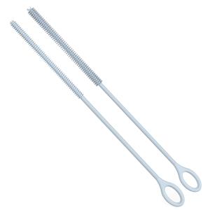 TEMU 실리콘 빨대 청소 브러쉬 | 매우 긴 슬림 브러쉬 헤드, 좁은 튜브용으로 설계, 뚜껑 빨대/병 빨대/보온병 컵에 쉽게 닿아, 음식용 등급의 유연성으로 꼼꼼한 얼룩 제거